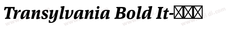 Transylvania Bold It字体转换
